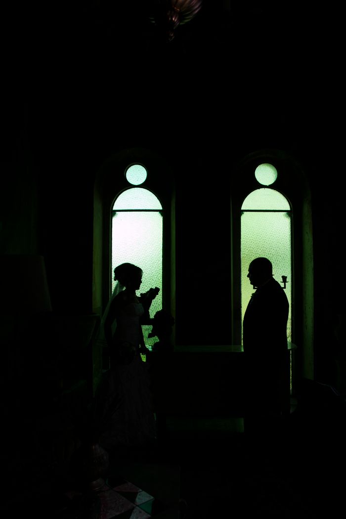 Silhouette de couple, ambiance mariage