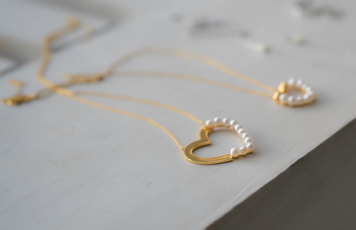 Gold and Pearl Necklace