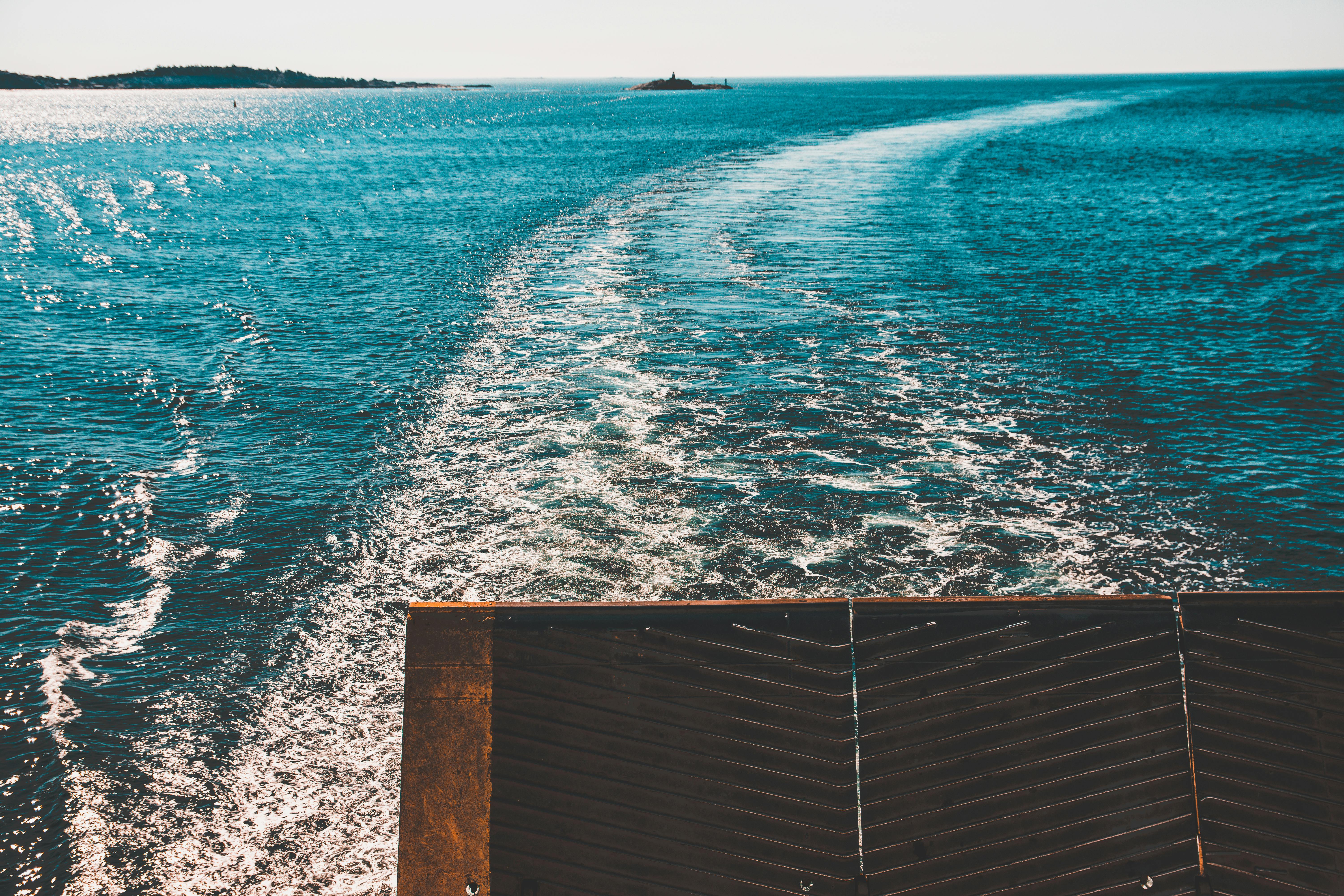 Black and White Ship on Sea