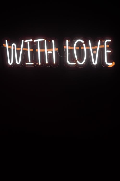 Kostnadsfri bild av citat, lampor, med kärlek
