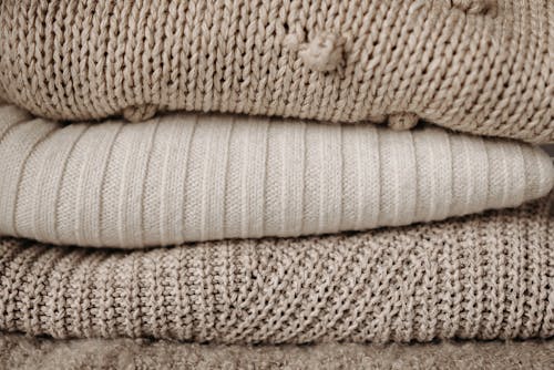 Free Close Up Shot of Knitted Blankets Stock Photo