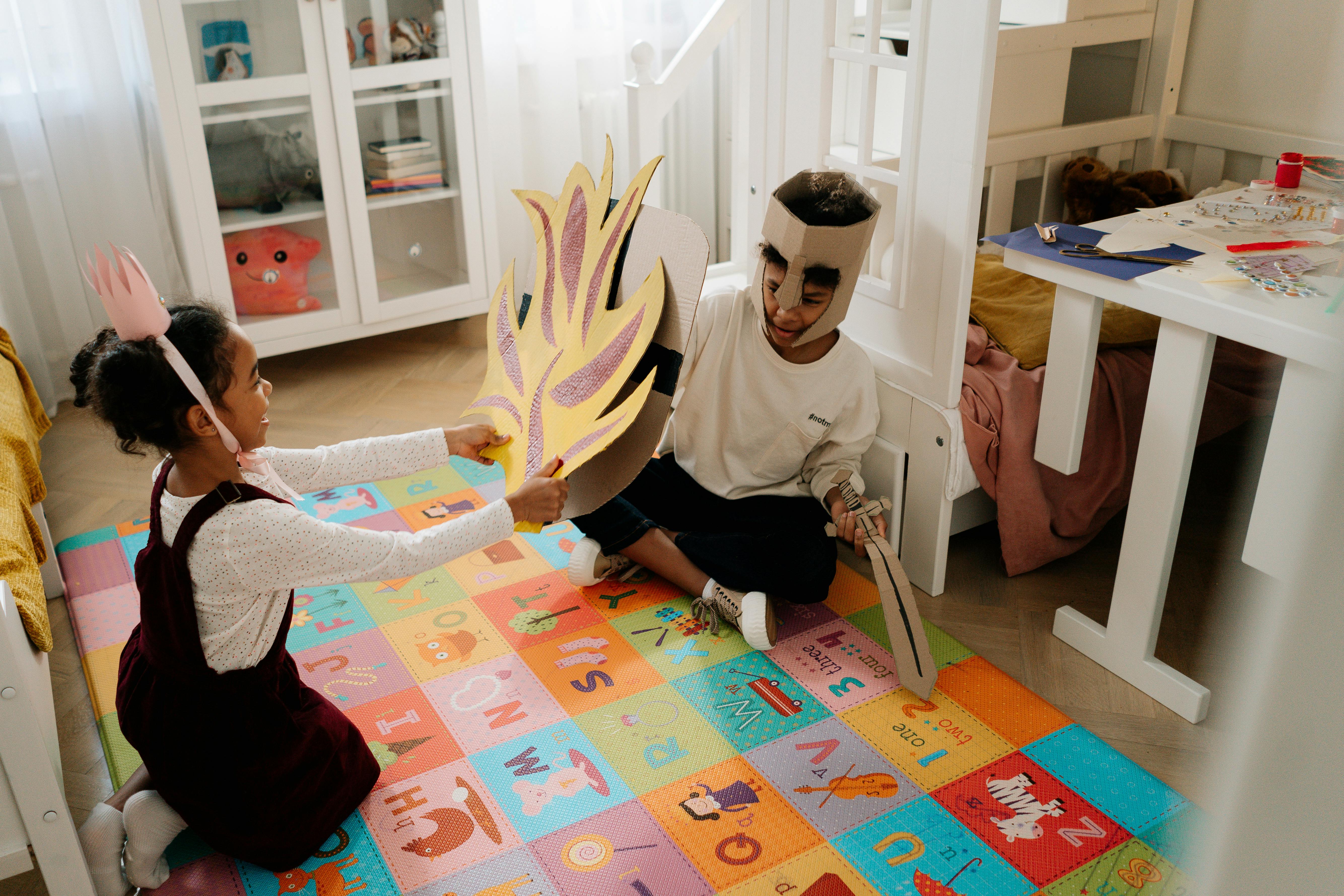 kids playing in a room