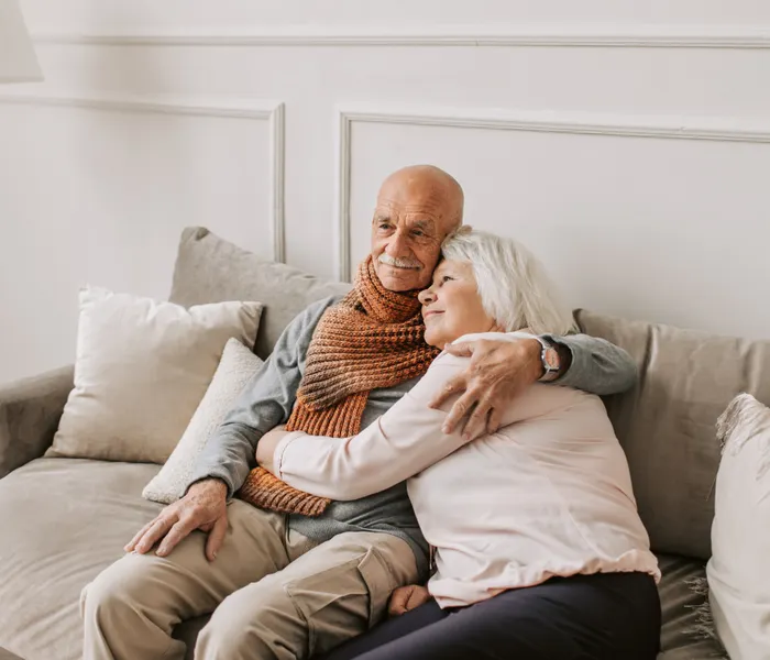 Happy retired couple