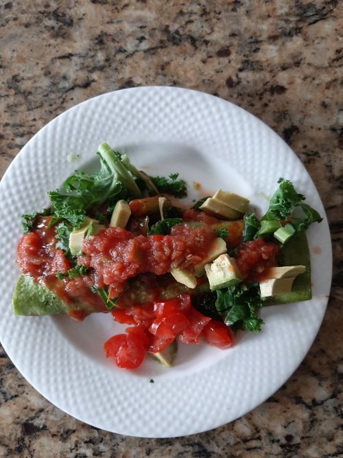 Free stock photo of veganenchiladafreshfoodfoodies Stock Photo