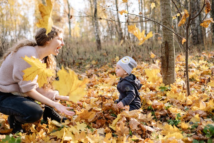 Mother And Child Looking At Each Other