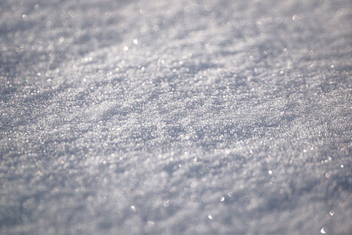 Close-up of Glitter Snow Shining Outdoors