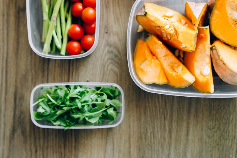 wrap ingredients laid out in separate containers