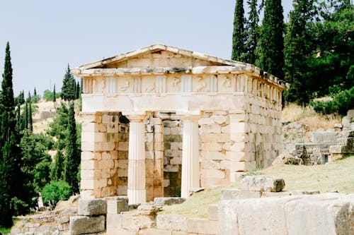 Free Treasury of Athenians in Greece Stock Photo