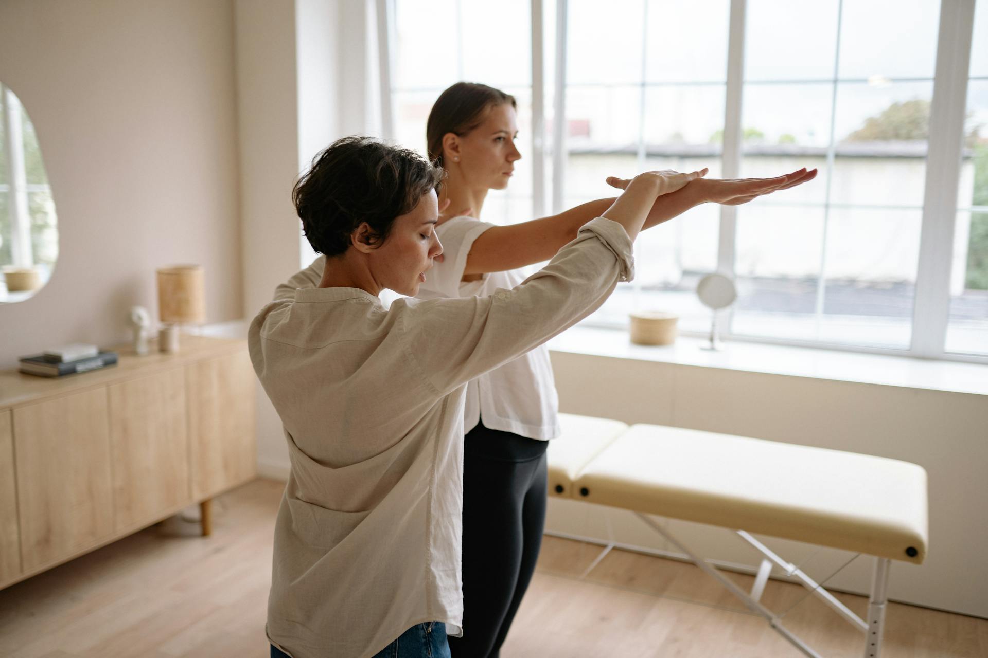 A Therapist Assisting a Client