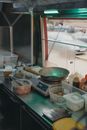 Plastic Containers inside a Food Truck