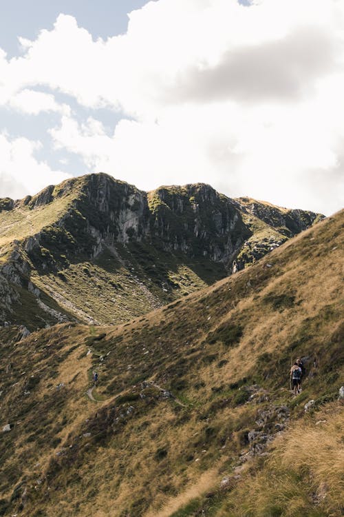 Free Mountainous terrain with rocky steep slopes Stock Photo