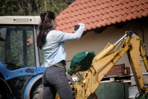 Imagine de stoc gratuită din excavator, femeie, geacă