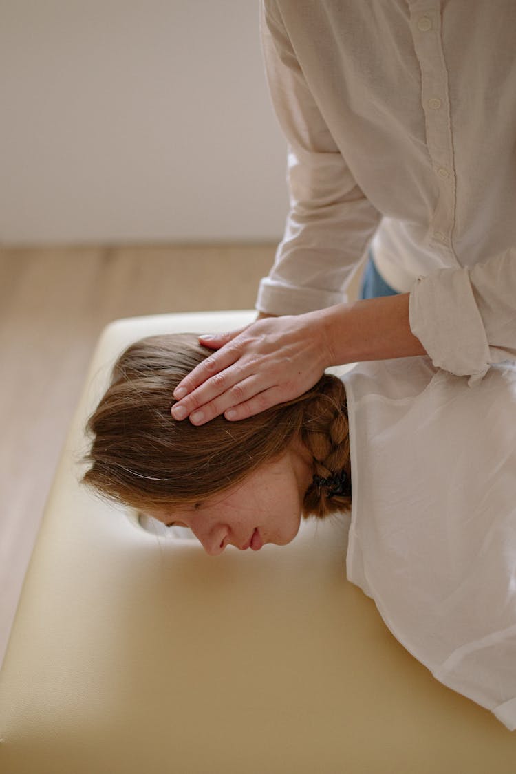 A Woman Getting A Massage