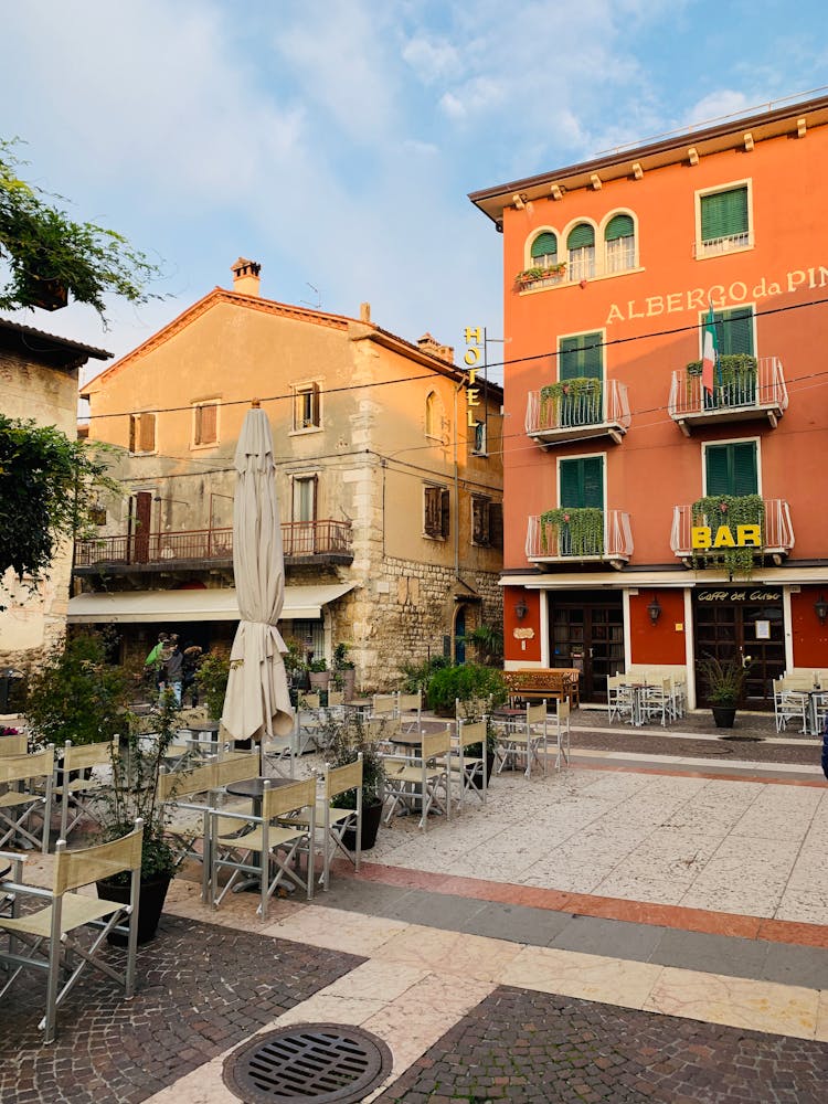 Empty Tables At An Al Fresco Bar