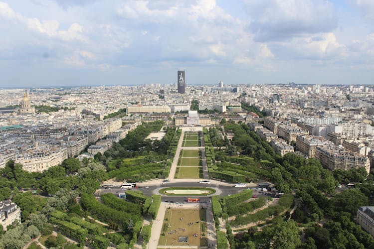 The View Of The Champ De Mars From The Eiffel Tower