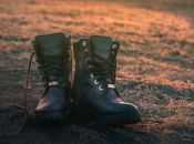 Untied Leather Boots on the Ground
