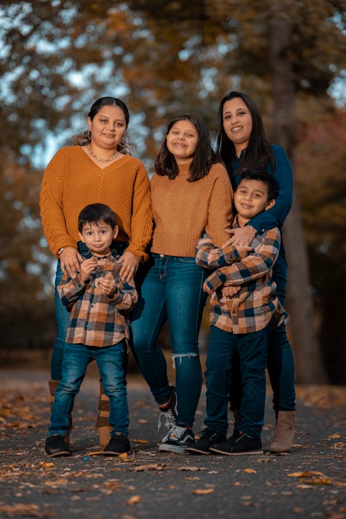 Free Portrait of a Family Together  Stock Photo