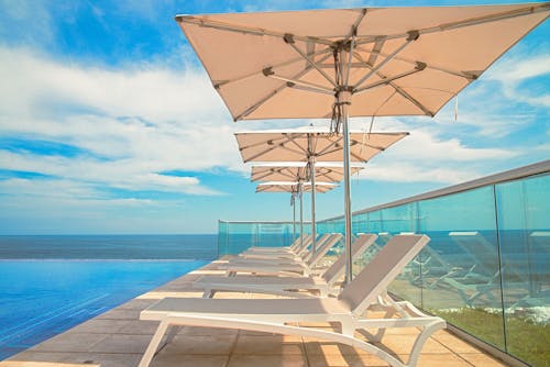 Lounge Chairs on the Poolside