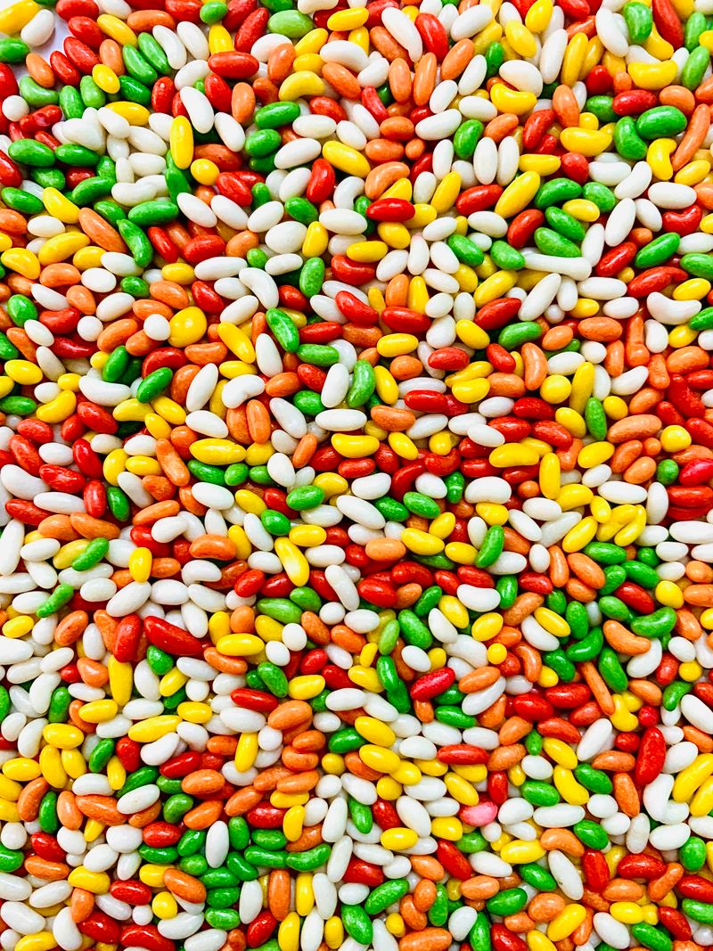 Close up shot of jelly bean candies