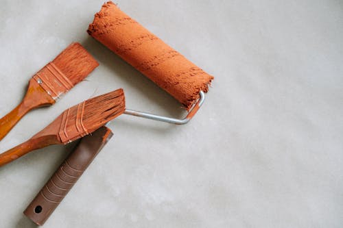 Paint Roller on White Background