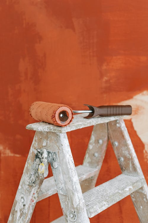 Paint Roller on a Stepladder