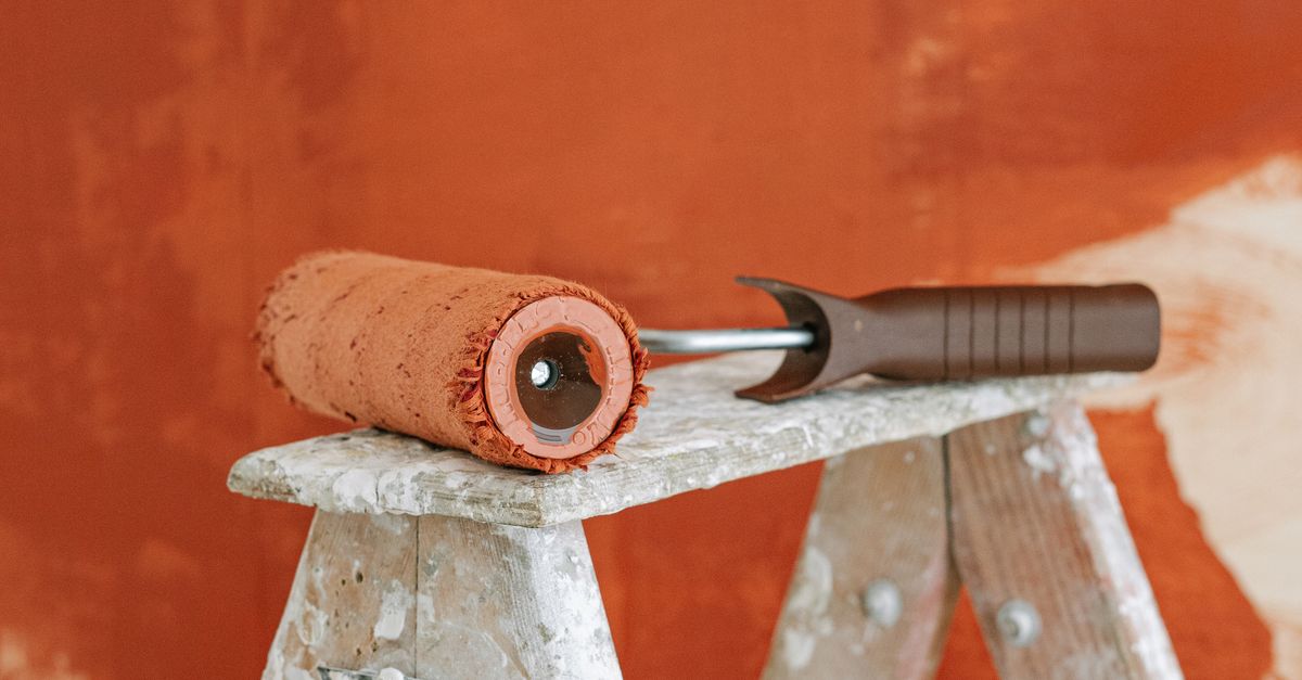 Paint Roller on a Stepladder · Free Stock Photo
