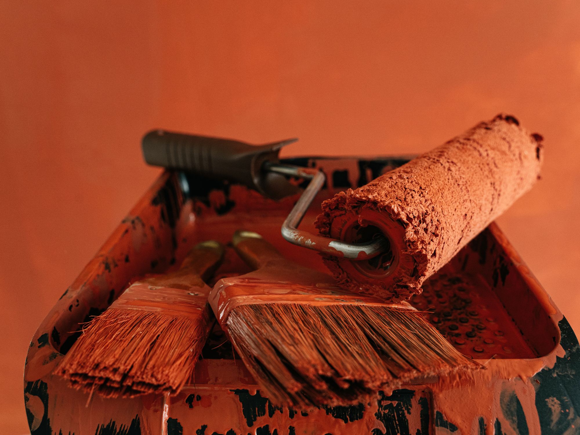 Masonry and Render Painting in Sipson, Hillingdon — professional painter and decorator at work