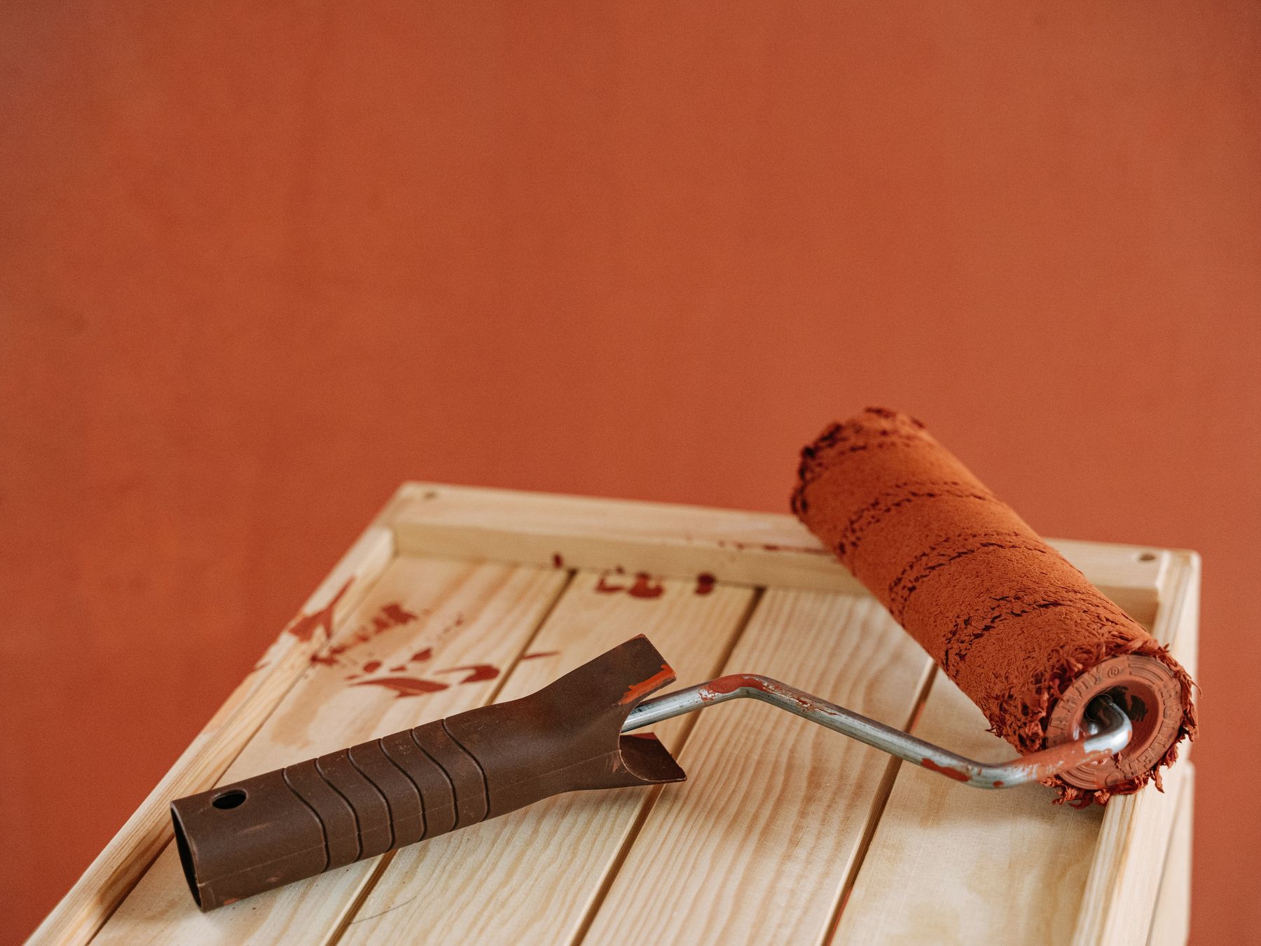 Masonry and Render Painting in Wallington — walls rolled to an even, flat finish