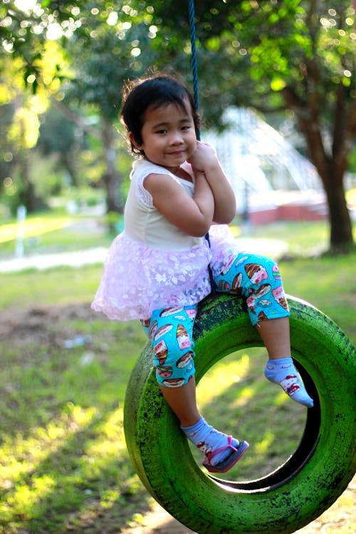 A Girl on a Tire Swing 