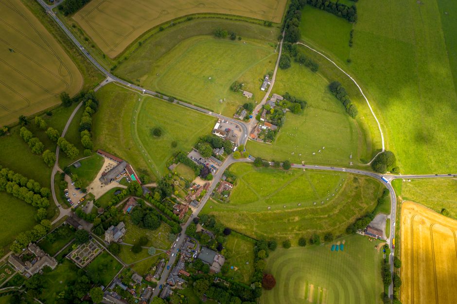 England helicopter tour aerial view