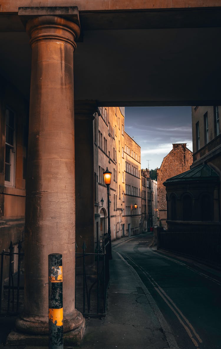 Narrow Passageway Under Bridge