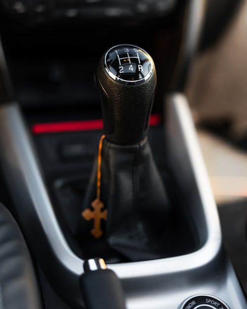 Free Black and Silver Gear Shift Lever Stock Photo