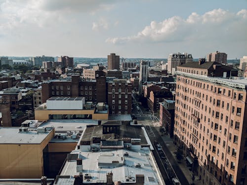 Buildings Rooftops in City Downtown