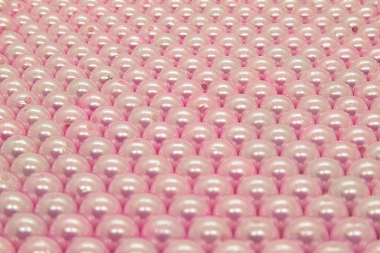 Pink Pearls In Close Up Shot