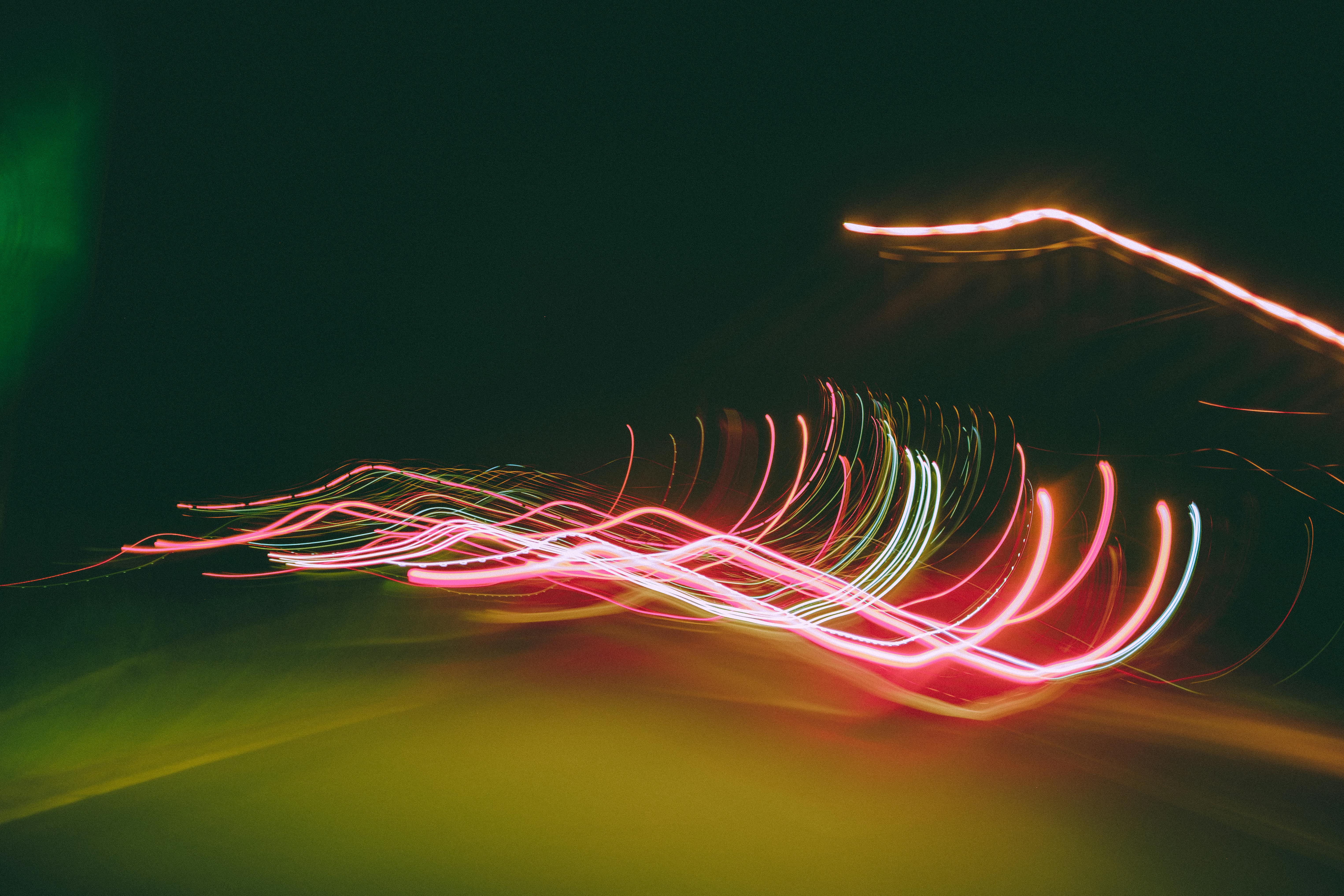 Long Exposure of Neon Lights · Free Stock Photo