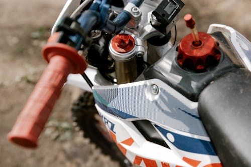 Free Motocross Bike and Parts in Close Up Photography Stock Photo