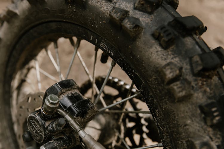 Close Up Photo Of A Dirty Tire