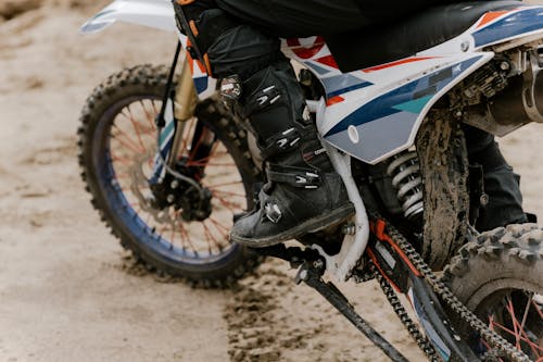 Free Person Riding a Dirt Bike Stock Photo