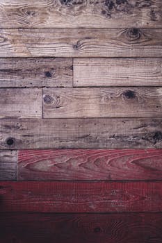 Close-up of rustic wooden planks showcasing rich wood grain textures.