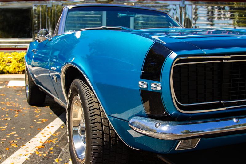 Antique Camaro car door and mirrors