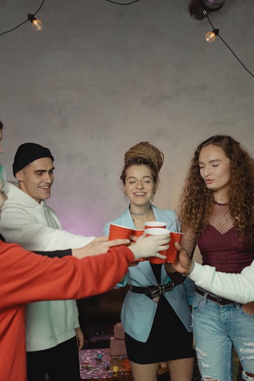 Group of Young People having a Toast 