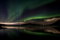 Green and Black Sky over Lake