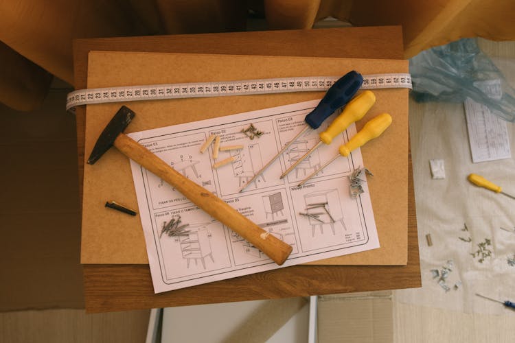 Assembly Tools And Instructions On Cabinet