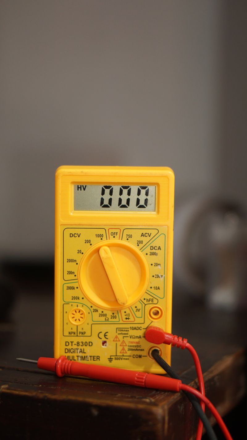 Multimeter used for technical equipment assessment