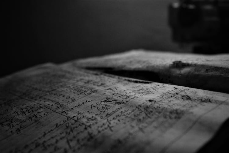 Close-up Photo Of A Handwritten Journal 