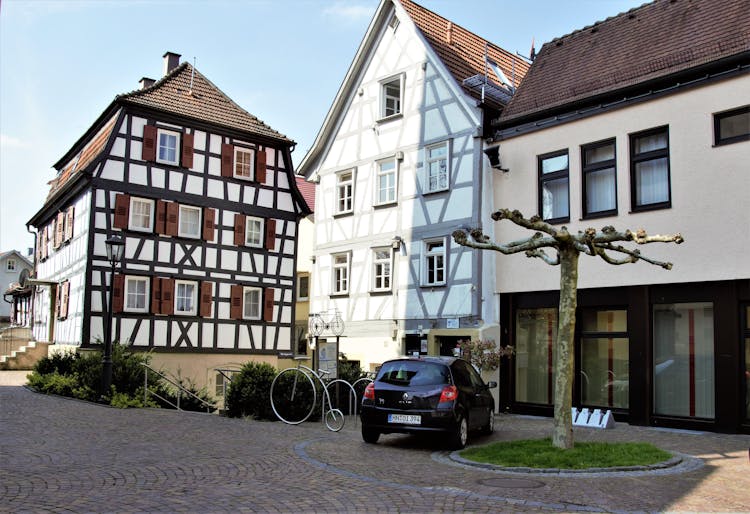 Traditional Historic Houses In Small Town