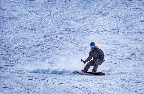 Skier skiing on a Snow Field 