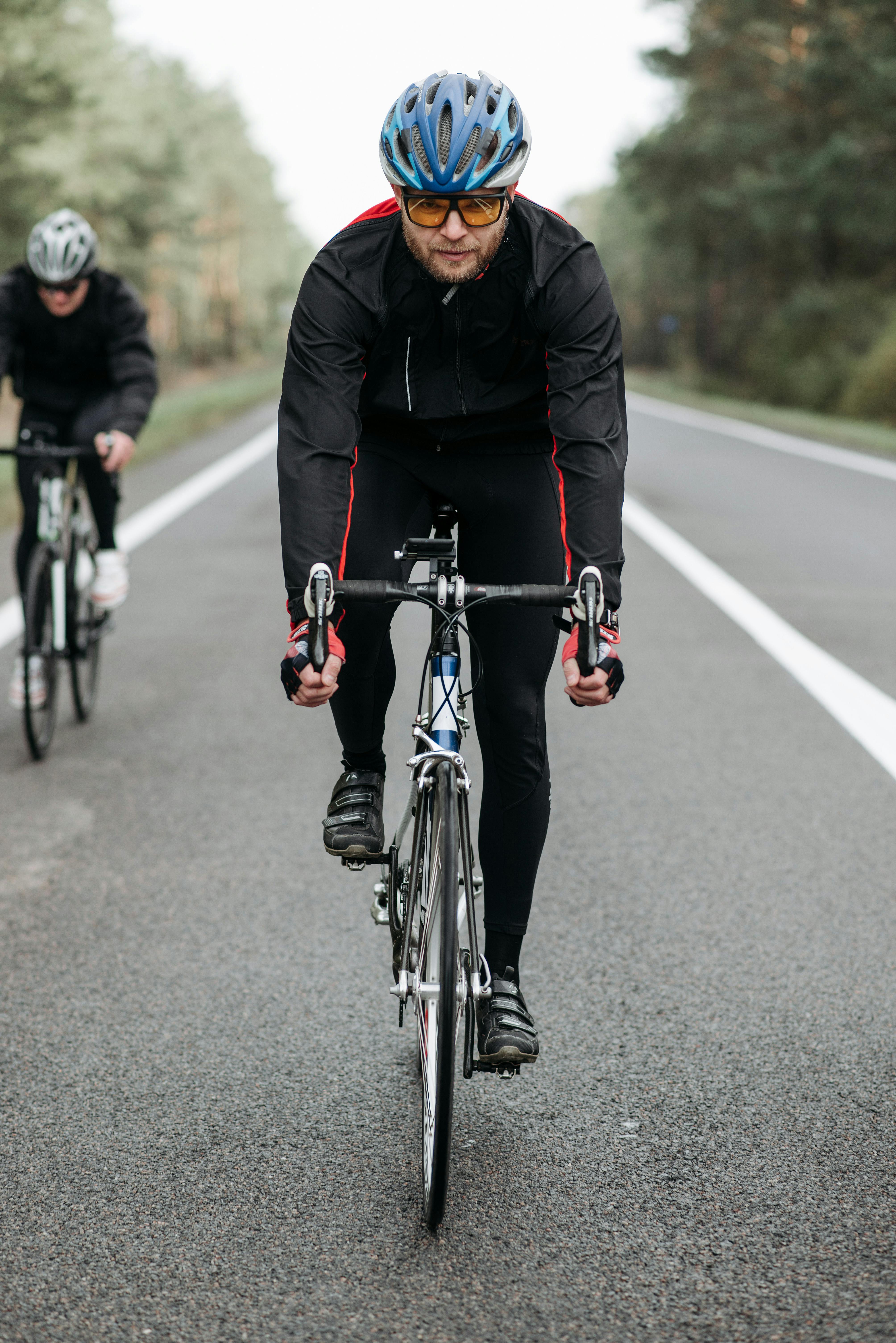 Person getting ready to ride their bike, capturing the moment of decision
