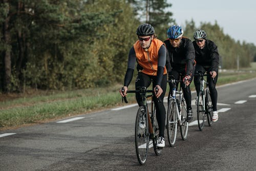 Bikers riding Road Bike 