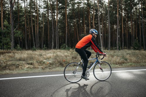 Biker riding Road Bike 